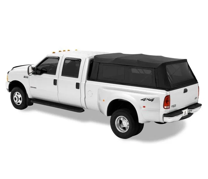 76305-35 – BESTOP Truck Cap, One Piece Design With Tinted Vinyl Windows Waterproof Black Diamond Heavy Duty Fabric Wi...